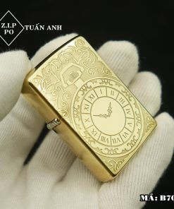 ZIPPO CHÍNH HÃNG BRASS – CHỦ ĐỀ ĐỀ THỜI GIAN KHẮC 2 MẶT