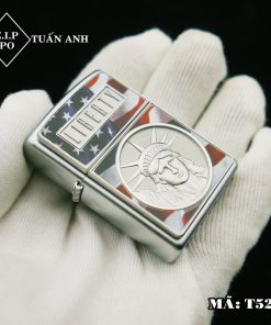 ZIPPO CHÍNH HÃNG ỐP NỔI EMBLEM NỮ THẦN TỰ DO
